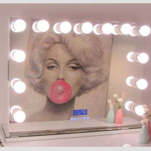 Hollywood Makeup Vanity Mirror with Light Tabletops Lighted Mirror with Dimmer