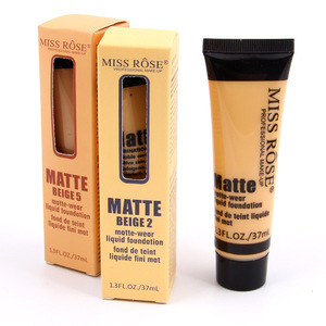 MISS ROSE Professional Liquid Foundation Concealer Repair Nourishing Nude Face Makeup Foundation