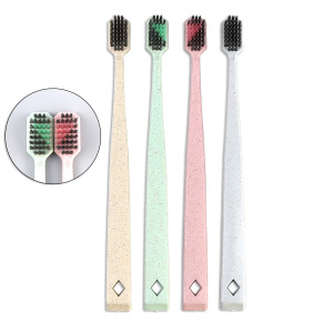 New Design Rectangle Head Toothbrush With Nylon Medium and Soft Filaments