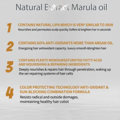 OEM ODM Private Label Organic Natural Marula Oil Hair Oil
