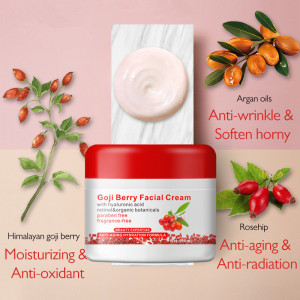 private label moisturizing anti-wrinkle firming paraben free natural goji berry woman essential facial cream