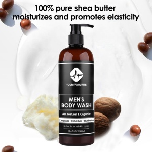 Private Label Natural Body Wash Refreshing whitening Moisturizing mens body wash shower gel