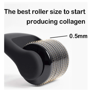 PSB skin therap black 0.5mm micro needle titanium microneedling derma roller dermaroller