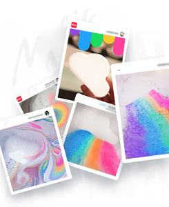 Rainbow Effect Moisturizing Bath Effect for Lady and Baby, Organic Bath Fizzies