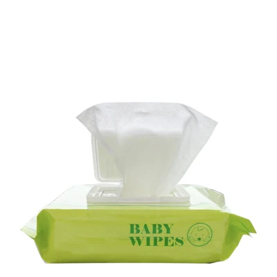 Softer and Skin Friendly Spunlaced Non-Woven Semi Cross Net Laying Baby Wipes