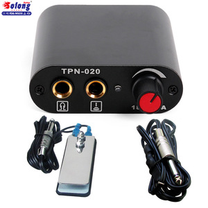Solong Tattoo Gun Machine Power Supply 7 Inks Tips Grips Needles Professional Tattoo Kit