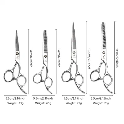 Stainless Steel Hairdressing Silver Scissors Professional Hair Stylist Special Hairdressing Flat Scissors Tooth Scissors