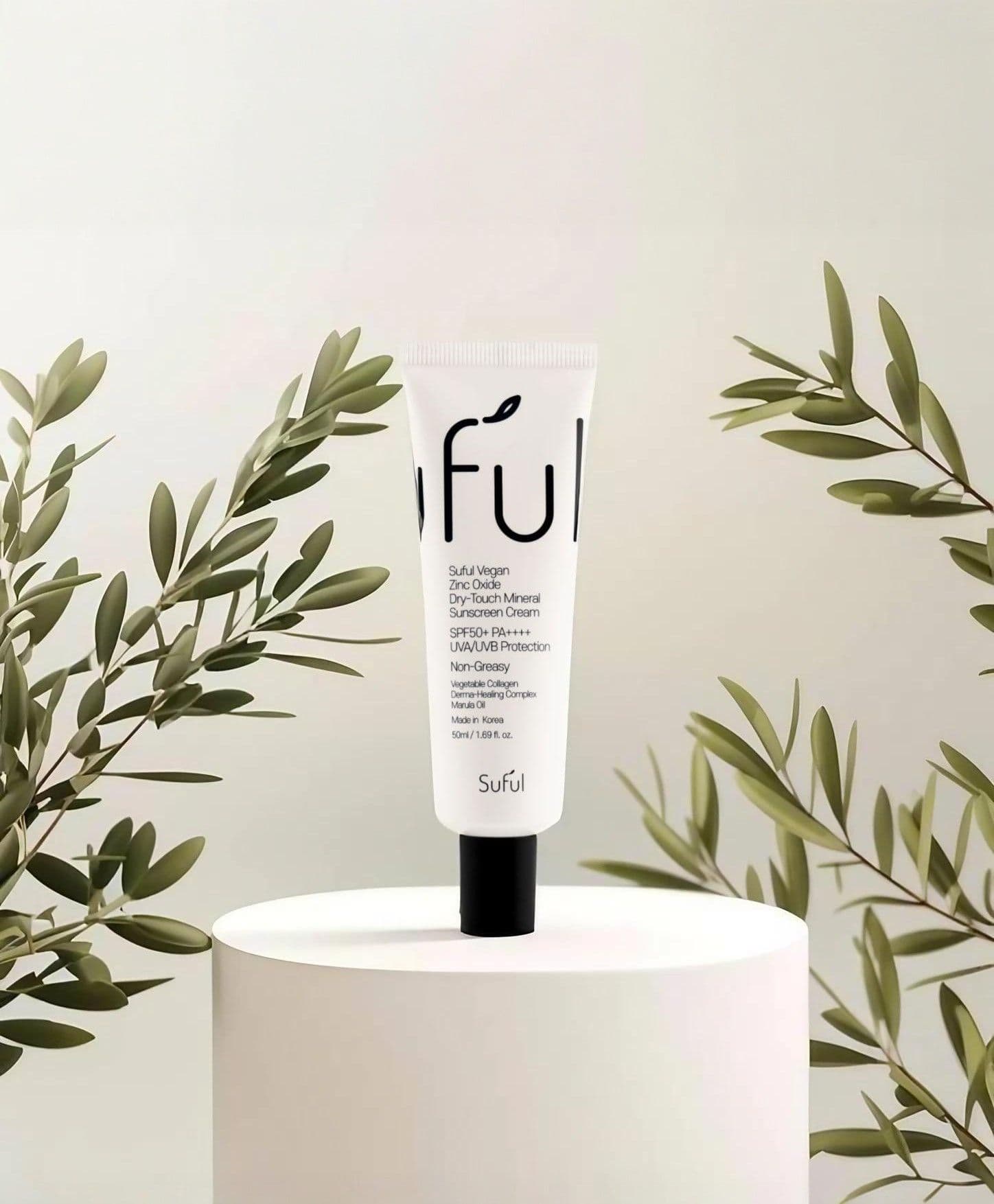SUN BLOCK, Sunscreen Cream, Suful Vegan Zinc Oxide Mineral Sunscreen Cream