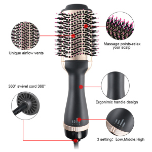 ULELAY OEM ODM Professional 3 In 1 Hair Dryer & Volumizing Brush Stock One Step Hair Dryer And Styler Electric Hot Air Brush