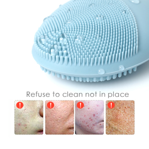 Waterproof Silicone Face Cleaning Brush Electric Facial Cleanser Washing Brush Mini Electric Facial Brush