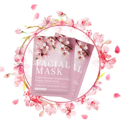 Wholesale Face Care Peach Blossom Brightening Hydrating Beauty Facial Mask for Lady