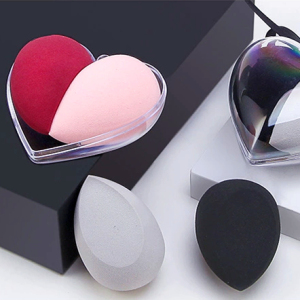 Wholesale Heart-shaped Suit Latex Free Private Labels Cosmetic Beauty Blend Powder Puff Soft Makeup Foundation Sponge