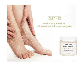 Wholesale Private Label Exfoliating Dead Sea Salt and Charcoal Foot Scrub