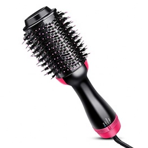 Wholesale professional One Step Hair Dryer Hot Air Comb Electric Hair Straightener Flat Iron Brush Custom Ceramic Hot Air Brush