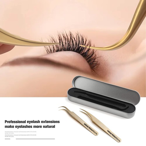 False Eyelashes Applicator Tool Stainless Steel Eyelash Extension Tweezers Remover Clip Eyelash Tweezers