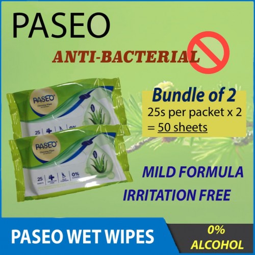 PASEO Anti bacterial Cleansing Wipes