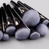Private Label Bulk Wholesale Black Makeup Brushes Set High Quality Synthetic Powder Contour Blending Beauty Cosmetic Brush Tools