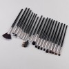 Private Label Bulk Wholesale Black Makeup Brushes Set High Quality Synthetic Powder Contour Blending Beauty Cosmetic Brush Tools