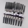 Private Label Bulk Wholesale Black Makeup Brushes Set High Quality Synthetic Powder Contour Blending Beauty Cosmetic Brush Tools