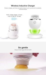 2020 bigsmile facial cleanser  waterproof  wireless rechargeable beauty cleaning instrument facial cleansing brush