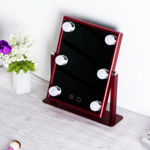 2021 6 LED lighted smart desktop beauty bulb vanity hollywood style makeup lighted mirror with led light