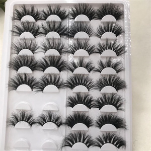 5D Real Mink Eyelash Custom Packaging Natural Long Mink False Eyelashes