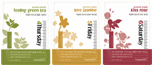 6 kinds of Aroma Mask Packs