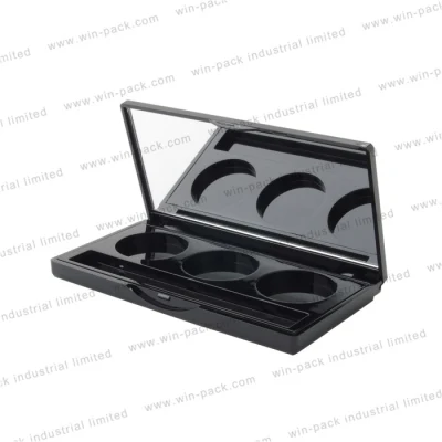 9g 10g 12g Black Rectangle Shape Compact Case Empty Powder Compact Case Cosmetic Packing