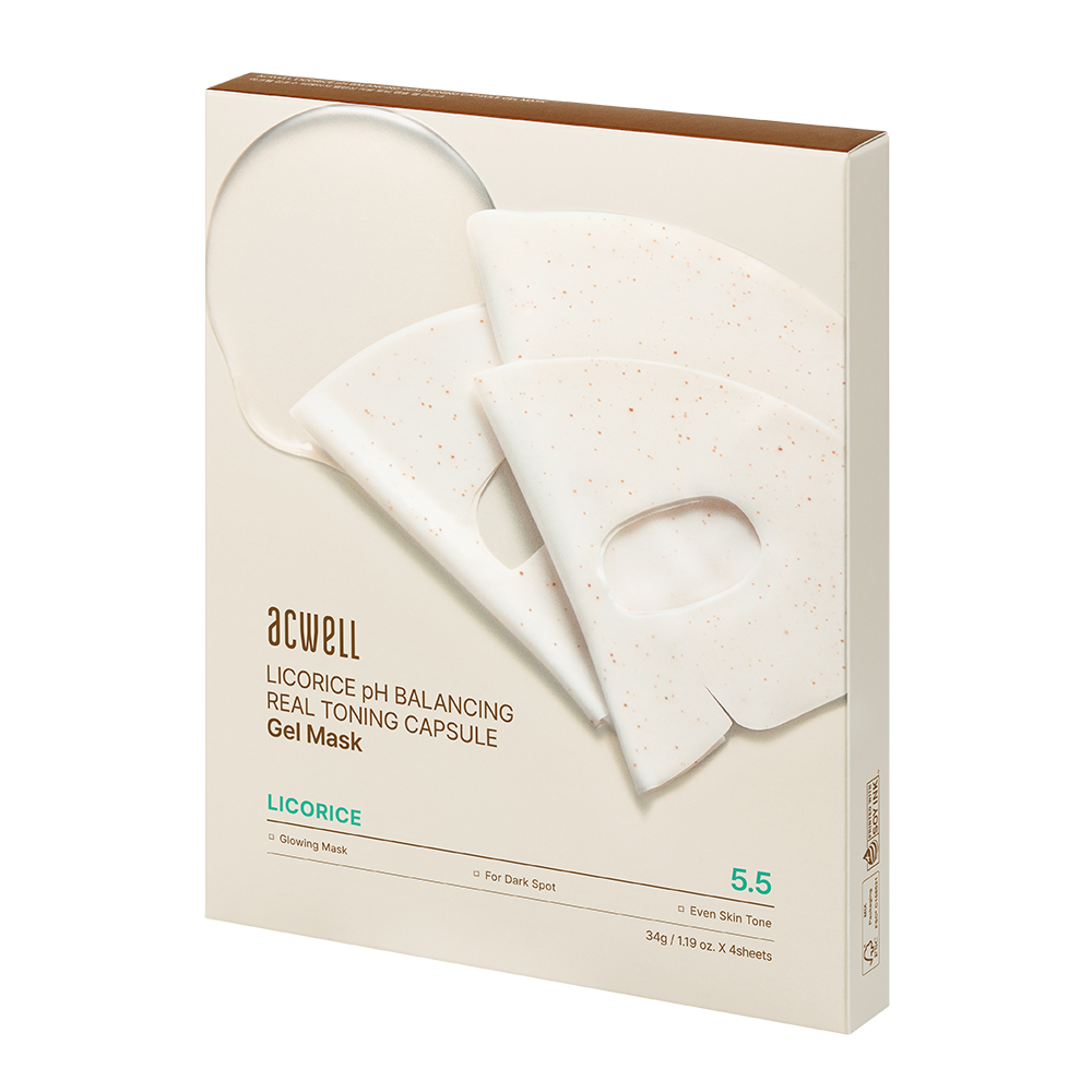 [ACWELL] Licorice pH Balancing Real Toning Capsule Gel Mask (Set of 4)