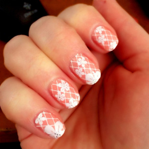 Beauty 3D White Lace Flower Full Cover Nail Art Sticker Wholesale Decals