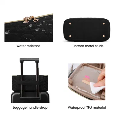 Beauty Vinyl Vanity Toiletry Make up Makeup Cosmetic Case