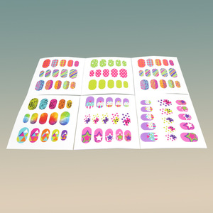 custom colorful vinyl foil nail sticker nail art design