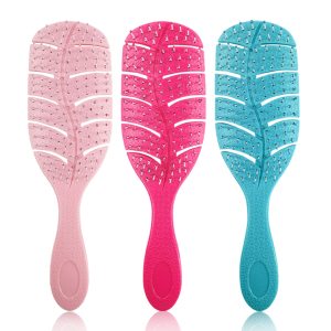 Custom Logo Plastic Pink Black Designer Medium 360 Men 100% Curved Hard Bristle Hair Massage Brush Wave Vent Brushes