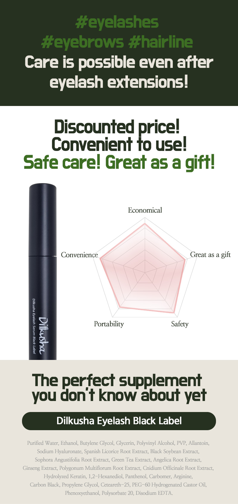 DILKUSHA EYELASH SERUM BLACK LABEL