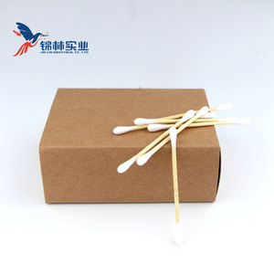 eco-friendly paper square box bamboo stick cotton bud