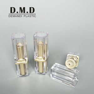 Empty plastic transparent lipstick tubes / clear lipstick tube packaging