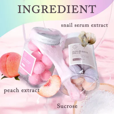 Factory Price Private Label Natural Exfoliating Bath Candy Deep Cleansing Smoothing Sugar Scrub Balls for Body