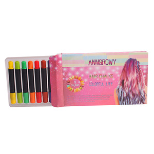 Fashionable Hair Color Chalk Cheap Temporary Non-toxic Hair Dye Make Up Crayon Pen With Box
