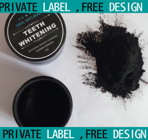 FREE DESIGN Label Mint Flavor 30g Charcoal Teeth Whitening with Activated Powder