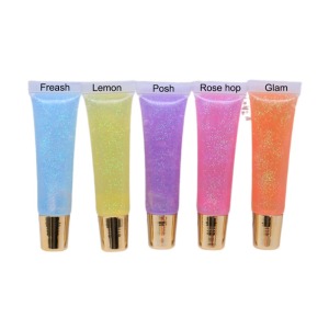 glitter lip gloss vendor private label cosmetics lip gloss 10ml soft tube lip gloss