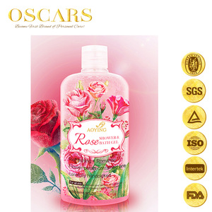 High quality organic flower petal perfumed shower gel for body washing
