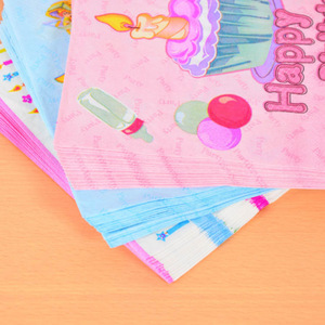 High Quality Wholesale  Party Color Napkin Birthday Custom Printed Facial Tissue