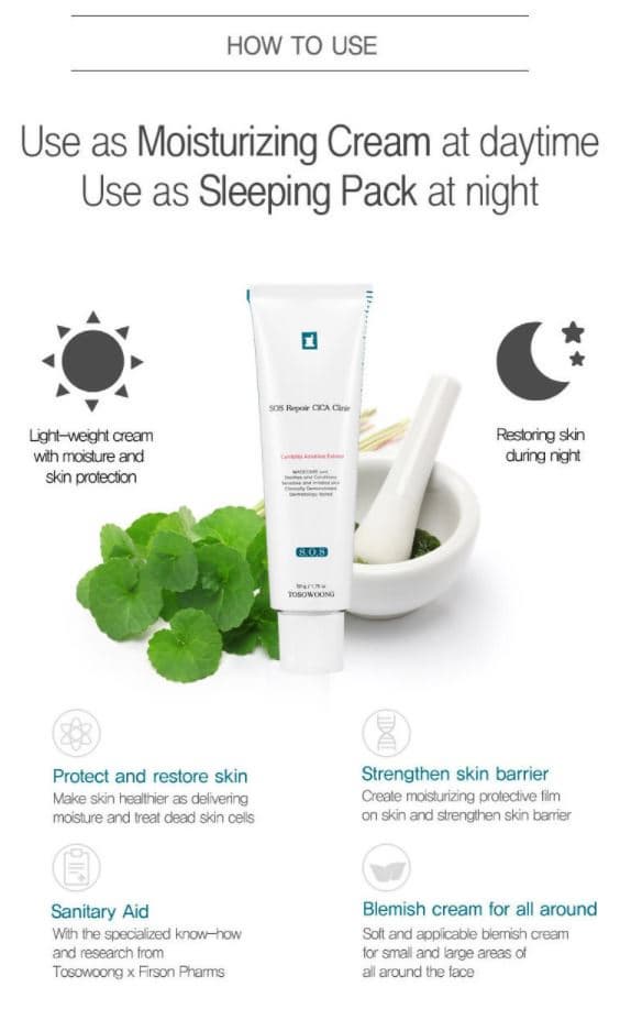 Korean Like Acne Cica Clinic Repair Cream