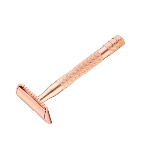 Mens Straight Blades Safety Razor Brass Stainless Steel Double Edge Shaving Razor