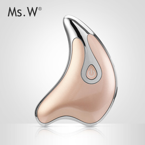 Mini Multi-purpose Ms.W Face Skin Care Gua Sha Tool Heat High Frequency Vibration Mini Galvanic Electric Facial Massage Machine