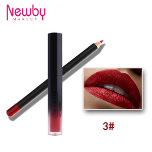 New colors lip liner pencil waterproof smooth lipstick pen set lip gloss private label