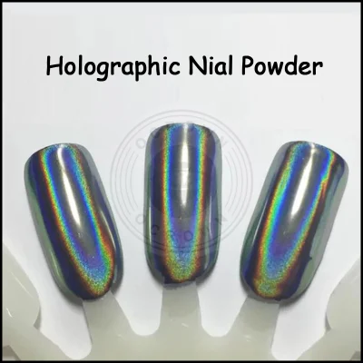 Ocrown Holographic Rainbow Mirror Nail Laser Holo Glitter Chrome Pigment