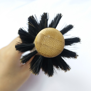 OEM Anti Static Hairbrush Natural Bamboo Round Boar Bristle Hair Brush