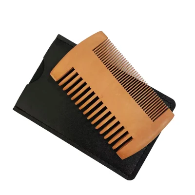 OEM Hot Sale High Cheap Price Hair Straightener Wooden Beard Comb Custom Logo for Men