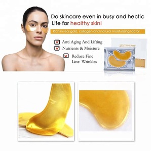 Popular New Arrival Product Amarrie Non-toxic 24k Gold Collagen Crystal Lint Free Under Eye Gel Patch Pad Eye Mask Manufacturer